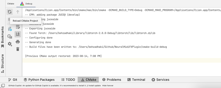 CMAKE Reload Image